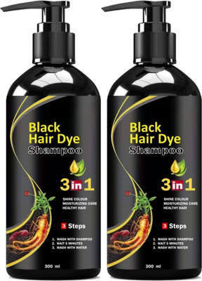 ACTIWOW Black Hair Shampoo 3in1 Instant Black Hair Shampoo for Women & Men, BLACK _color , Black
