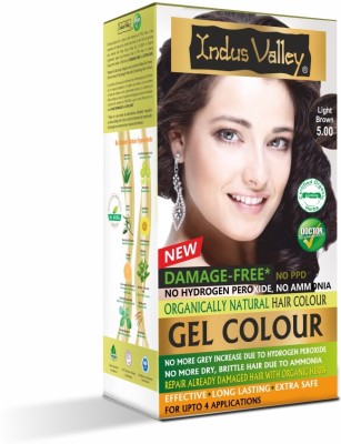 Indus Valley Organically Natural Damage Free Gel Hair Color,No Ammonia Hair Men Women , Light Brown 5.0