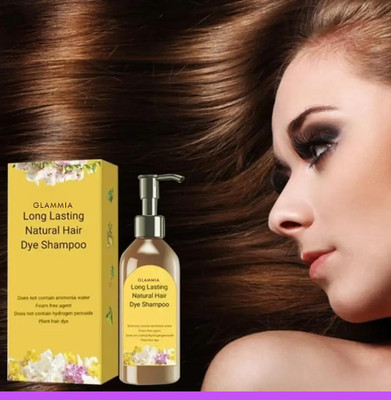 GLAMMIA Japani Hair Dye Shampoo With Castor Oil Boost , Black