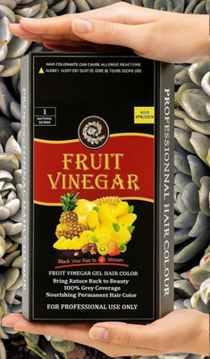 Morbee Fruit Vinegar Hair Gel Based Color , Natural Black Color Dye for Hair Care F13 , Natural BLACK
