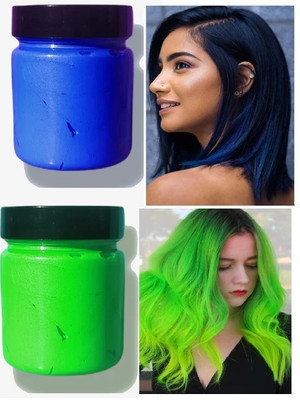 GABBU Wax Styling&Coloring Hair Wax , blue, green