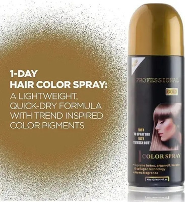 Jiwoo New Gold Original hair highlight color spray for women , Gold