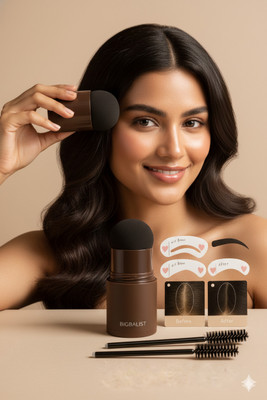BIGBALIST 3D Hairline Shading Powder| Natural Look & Long-Lasting Hair Concealer , Black