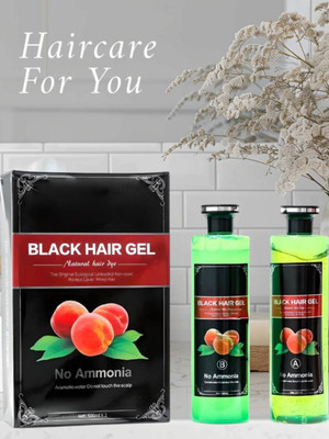 LACASA BEAUTY CARE FRUIT VINEGAR HAIR GEL , BLACK , NATURAL BLACK , Black