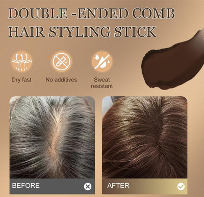 luzimaisa Brown 2 in 1 Hair Dye Stick Combo 0221 Hair Loss Concealer in seconds Hold Hair Volumizer stick(20 g)