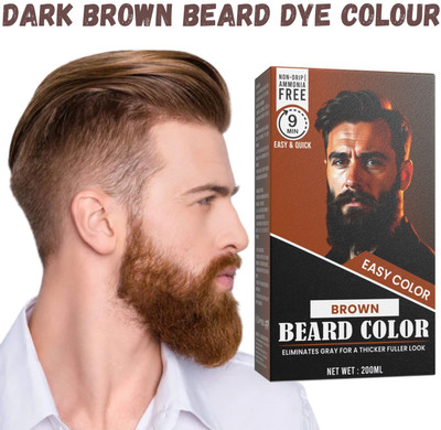 Wrixty Brown Beard Gel Safe & Gentle Beard Color – No Ammonia, No Fading , Brown