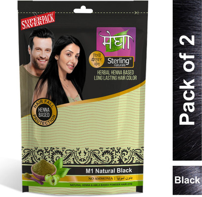 Sterling Naturals Megha Mehandi M1 Black Pack of 2 , Black