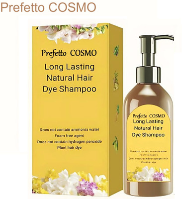Prefetto COSMO Natural Hair Color Routine – Japanese Herbal Shampoo – 1 Bottle , Black
