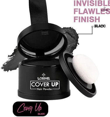 LORSHEL Hair Root Touch Up Powder : Travel Friendly & Quick Results , Black