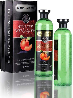 Premium Blanc Black Original Fruit Vinegar Hair Color Gel Beauty Dye 1000ml , Natural Black