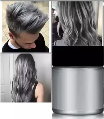 Yuency Hair Color Wax For Strong Hold & Volume For Highlights Hair Wax Silver , GREY