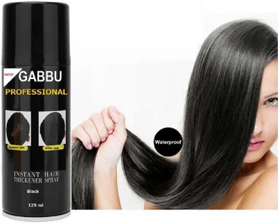 GABBU Hair Color Root Cover Up Temporary Gray Concealer Spray./4/ , black