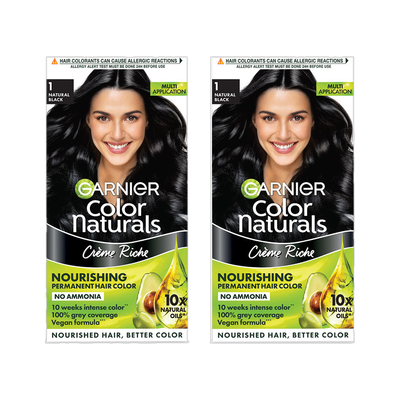GARNIER Color Naturals, Long Lasting Creme Color , Shade 1 Natural Black