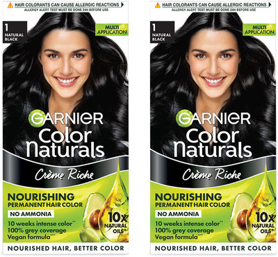 GARNIER Color Naturals, Long Lasting Creme Color , Shade 1 Natural Black