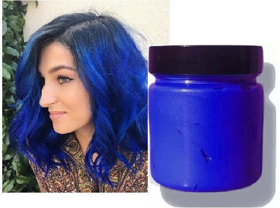 Yuency Temporary hair color wax washable instant Blue hair color Cream , BLUE