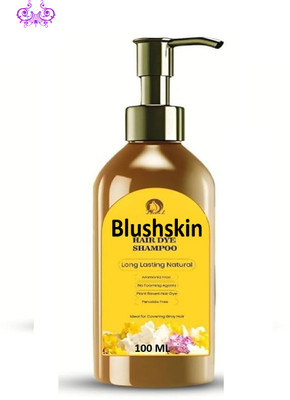 BLUSHSKIN Japanese Hair Dye Shampoo – Coloring Formula Original 3 , Black