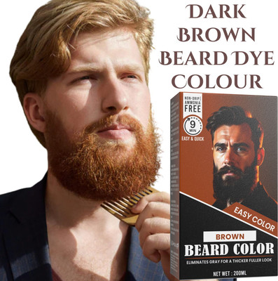 Wrixty Brown Beard Gel Non-Toxic Brown Beard Color – Gentle & Effective , Brown