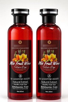 Evehansen Trending Fruit Vinegar Ammonia Free 10 Minutes Hair Color Colour Gel -C , Black