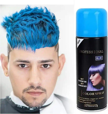 Jiwoo Professional 1 Day Temporary Hair Color Spray For Girls, Boys, Women & Men , BLUE