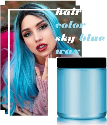 HUZURLU Highlights, Parties And Special Instant Hairstyle Volume Wax sky blue , Sky blue