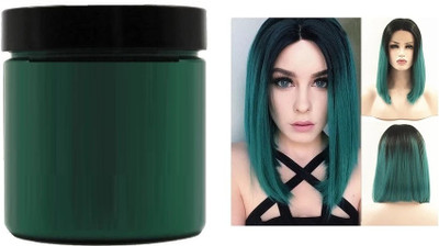 Jiwoo Washable & Instant Dark Green Hair Color Wax for Perfect Hair Styling , Daek Green
