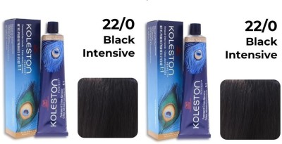 Wella Professionals Koleston Perfect Pure Naturals Hair Color 22/0 Colorant Tube 60g Pack of 2 , BLACK