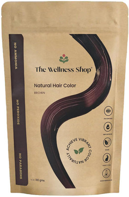 The Wellness Shop Heena Based Natural Brown Hair Colour Powder, Long Lasting Color for Men & Women , Brown