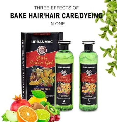sv global india Fruit Vinegar Black Gel Color Professions Hair Colour, 500mlx2 , black