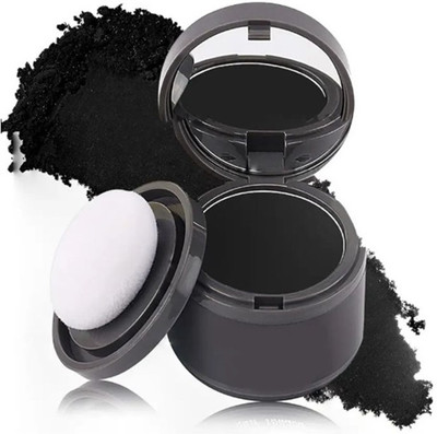 Rudvya Black Hair Powder, Instant Grey Coverage & Root Touch Up, Sweat Proof , Black