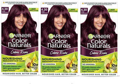Garnier Men Color Naturals Crème hair color, Shade 4.20 Wine Burgundy, 70ml + 60g , 4.20 Wine Burgundy
