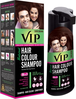 VIP Hair Colour Shampoo , Dark Brown