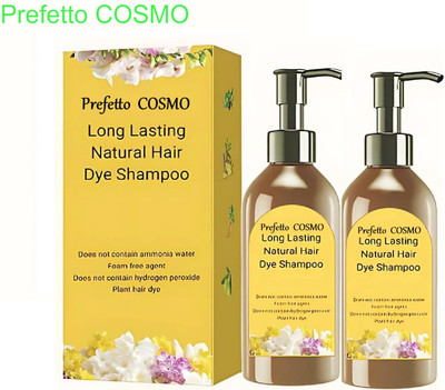 Prefetto COSMO Daily Use – Japanese Hair Color Shampoo – Twin Set , Black