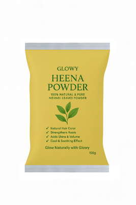 GLOWY Pure Heena Powder – For Naturally Dark, Shiny & Strong Hairs(100 g)