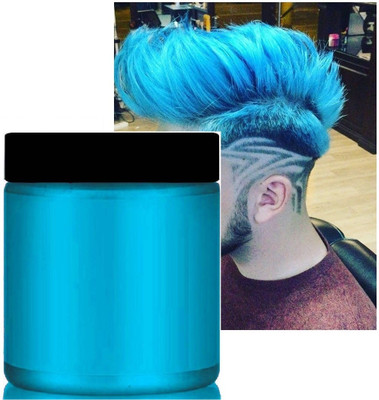 MYEONG Blue Instant Hair Wax Temporary Hairstyle Cream , Sky Blue
