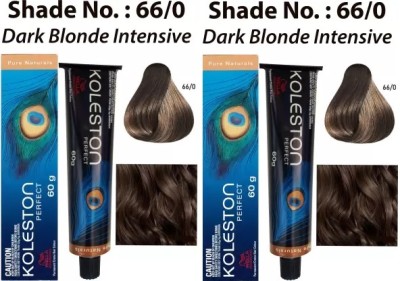 Wella Professionals Koleston Perfect Pure Naturals Hair Color 66/0 Colorant Tube 60g Pack of2 , DARK BLONDE