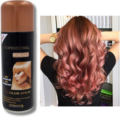 DARYUE Pack of 1 Temporary Hair Color Spray , Rose Gold