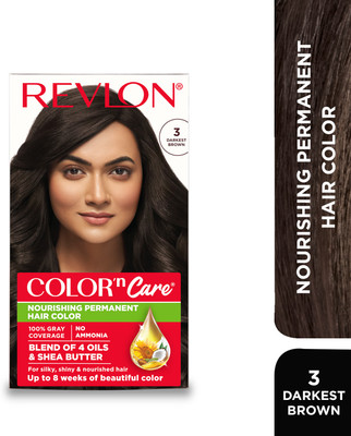Revlon Color N Care Permanent Hair Color Cream , 3 Darkest Brown