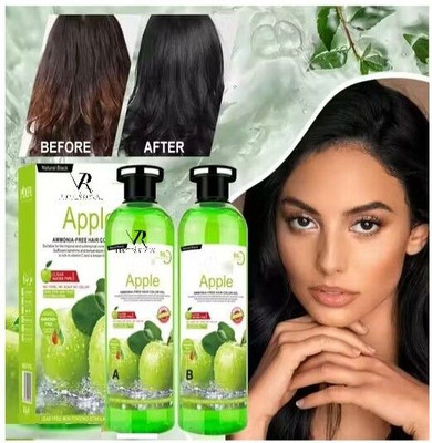 VRPROFESSIONAL gel Apple Ammonia Free Black Hair Color Gel Plant Extraction Hair Color Gel , BLACK