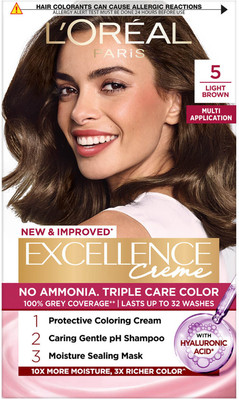 L'Oréal Paris Excellence Creme Hair Color , 5 Light Brown