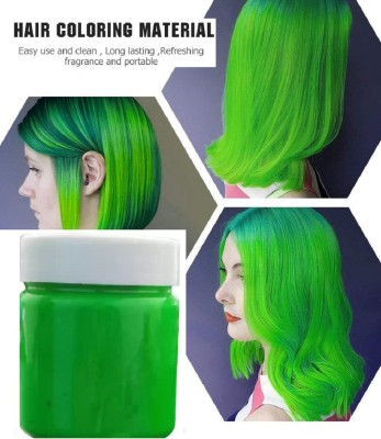 HUZURLU Temporary Hair Color Wax Washable Instant Hair Colour For Man And Woman , Green