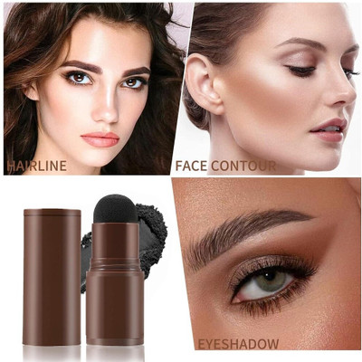 REIMICHI Hair Line Shadow Powder Instant Root Concealer Touch Up Color Grey Coverage , BLACK