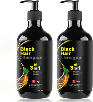 ACTIWOW Black hair color shampoo 3 in 1 Hair Dye , Black