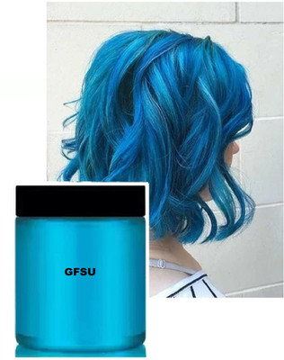 GFSU - GO FOR SOMETHING UNIQUE Temporary Sky Blue hair color wax for men & women style your Hair Wax , SKY BLUE