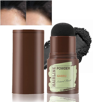 GABBU Hair ShadingShadow Powder Stick Men and Women Quick Root CoverUp Hairline BLACK , BLACK