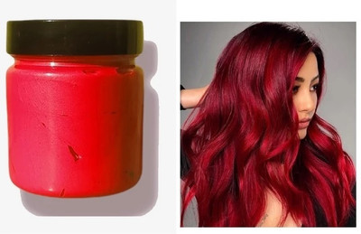 GABBU NEW RED HAIR TEMPORARY HAIR COLOR(PACK OF 1) , RED