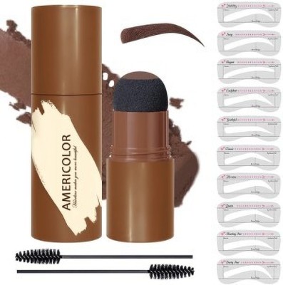 Americolor Dark Brown Hairline Shadow Powder Stick Hair Powder Eyebrow Shaping , Dark Brown