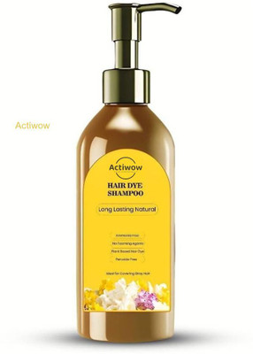 ACTIWOW Black Hair Dye Shampoo No More Gray Hair , Black