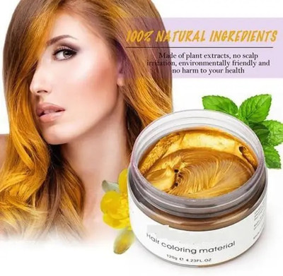luzimaisa Golden Hair Wax Color Hair Wax for Girl Boy Unisex, Hair Coloring Wax Hair Wax , gold