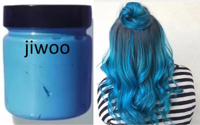 Jiwoo Sky Blue Washable Hair Dye for Men & Women Hair Wax(100 g)