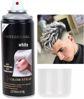 GABBU Fast-Drying-Non-Damaging Hair Temporary Hair Color Spray , White